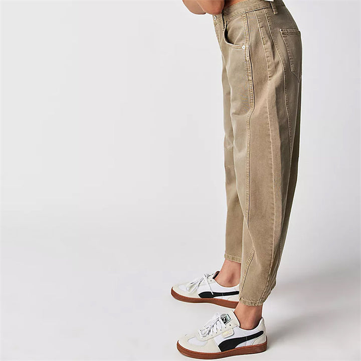 Barrel Getailleerde Broek met Zakken