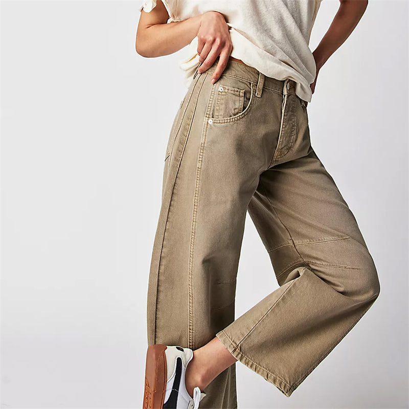 Barrel Getailleerde Broek met Zakken