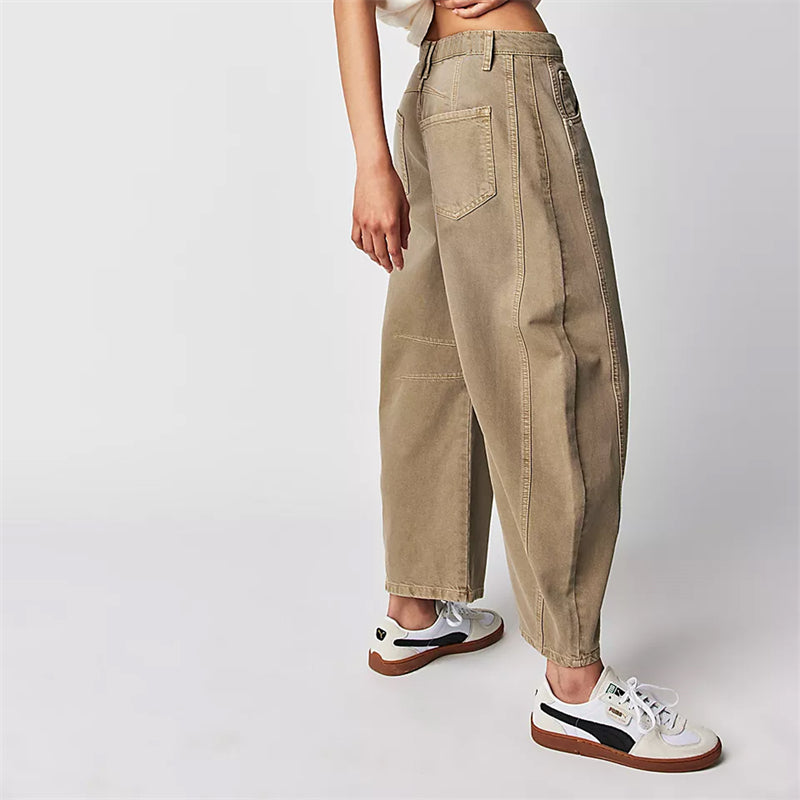 Barrel Getailleerde Broek met Zakken