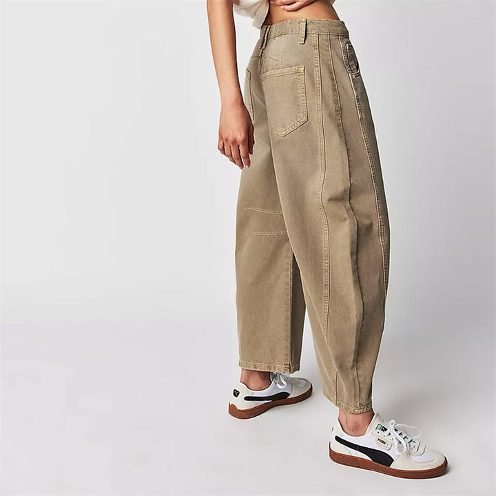 Barrel Getailleerde Broek met Zakken