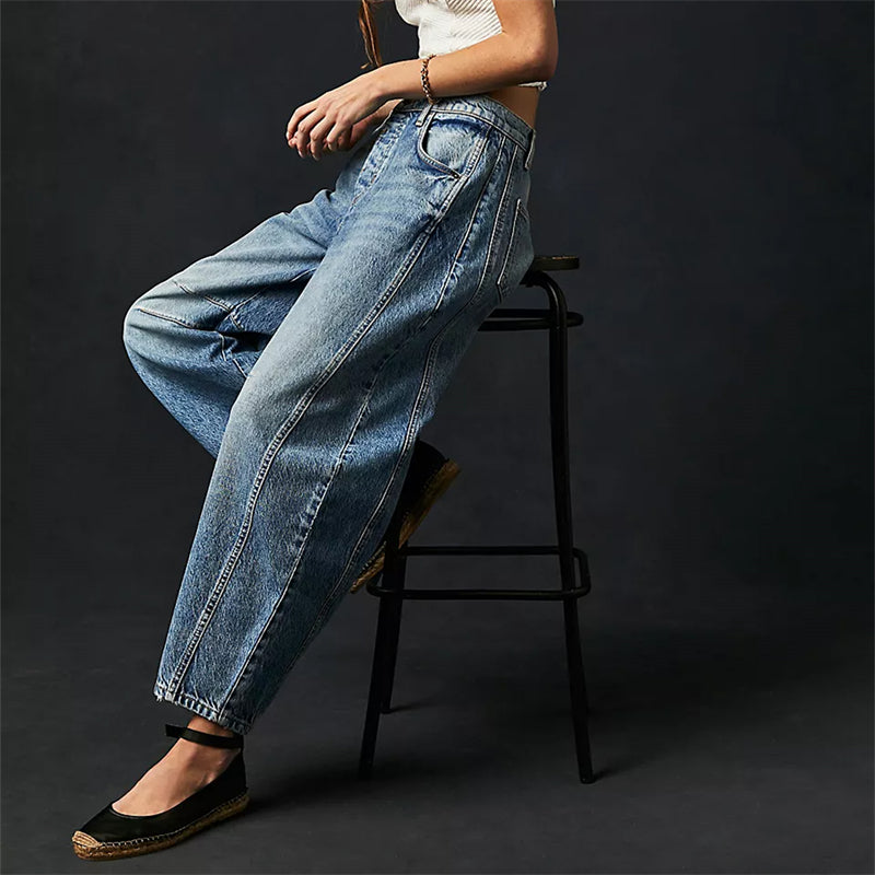 Barrel Getailleerde Broek met Zakken