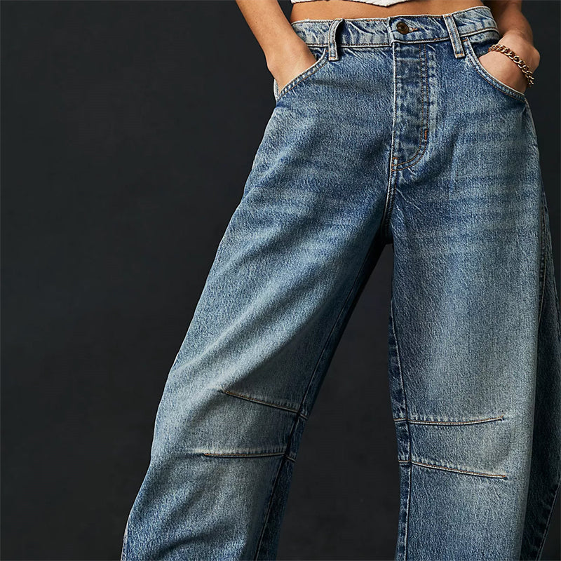 Barrel Getailleerde Broek met Zakken