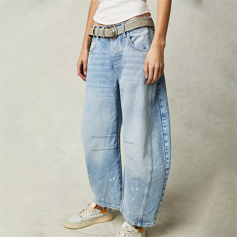 Barrel Getailleerde Broek met Zakken