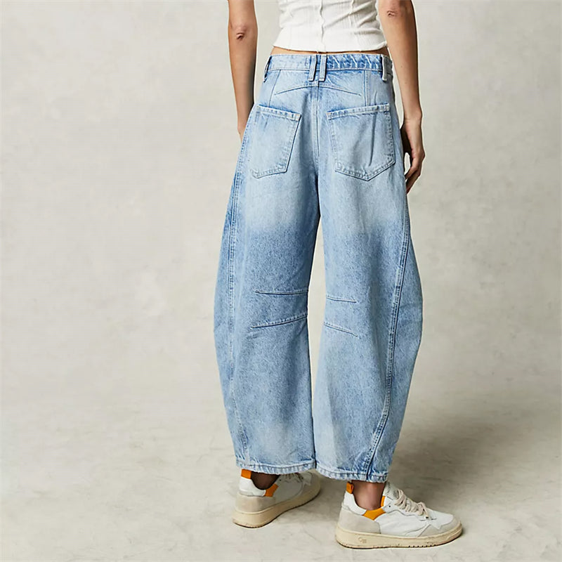 Barrel Getailleerde Broek met Zakken