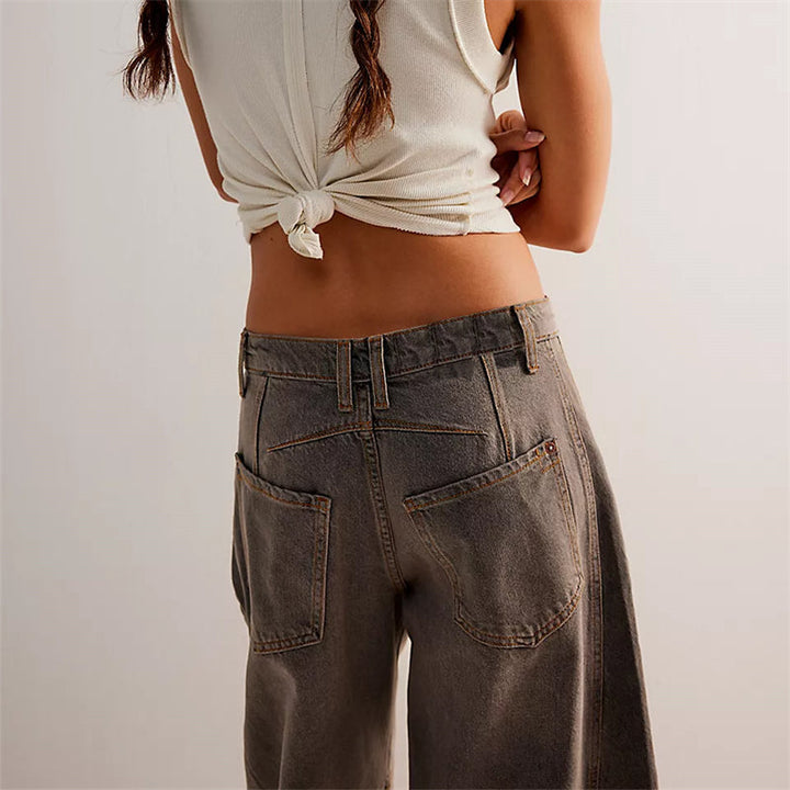 Barrel Getailleerde Broek met Zakken