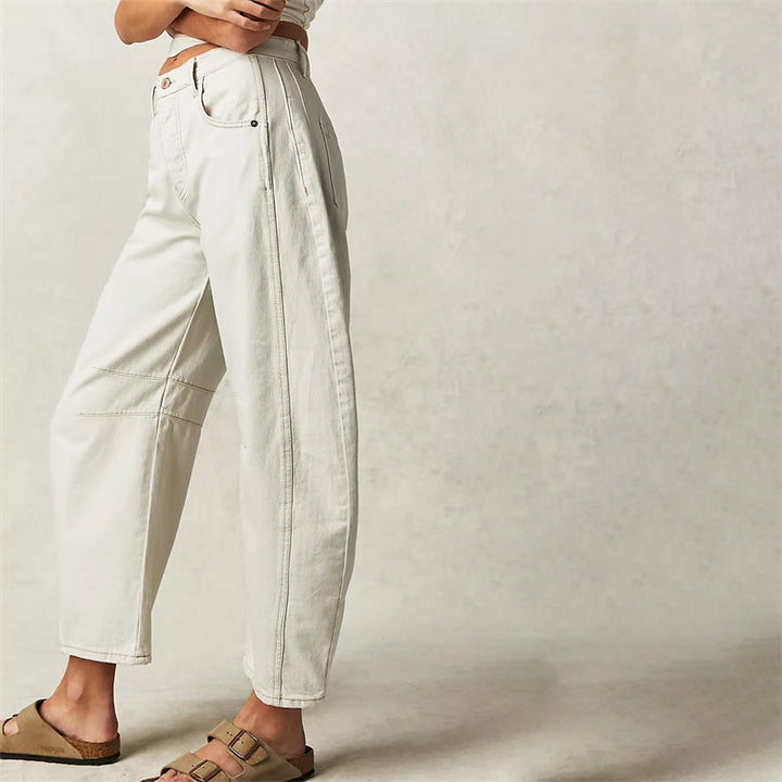 Barrel Getailleerde Broek met Zakken