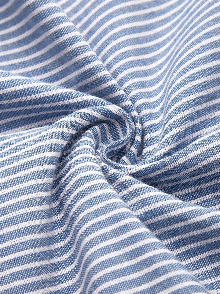 Annemijn574 Stijlvolle Midi Jurk met Streepdessin