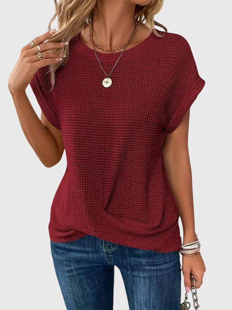 Isa Elegante Blouse met Ronde hals