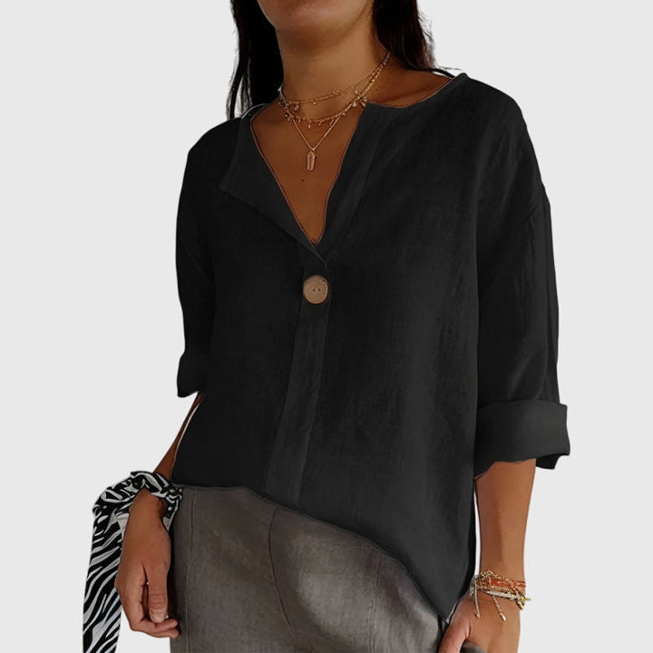 Valentina Verfijnde Blouse met V-hals