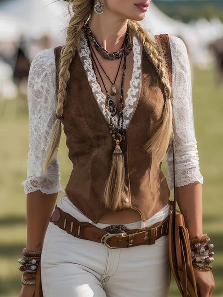 Elowen Getailleerde Blouse met V-hals
