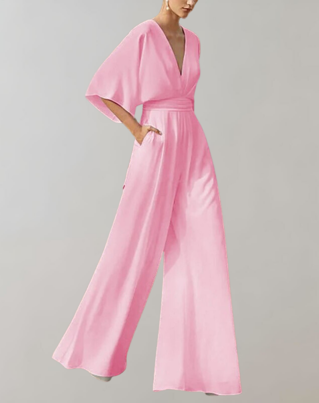 Esmeralda Wijde Jumpsuit met V-hals