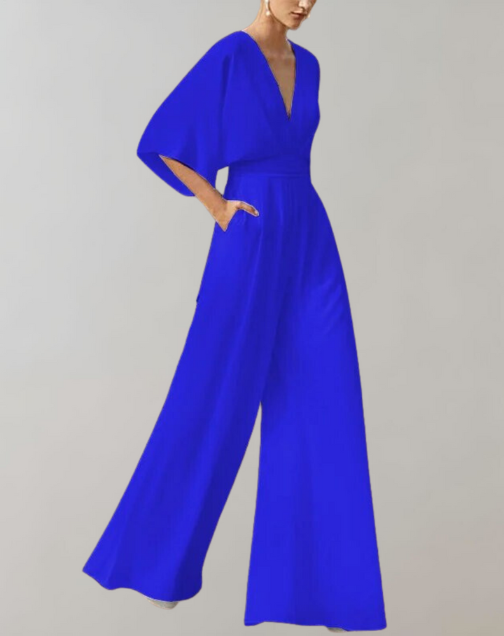 Esmeralda Wijde Jumpsuit met V-hals