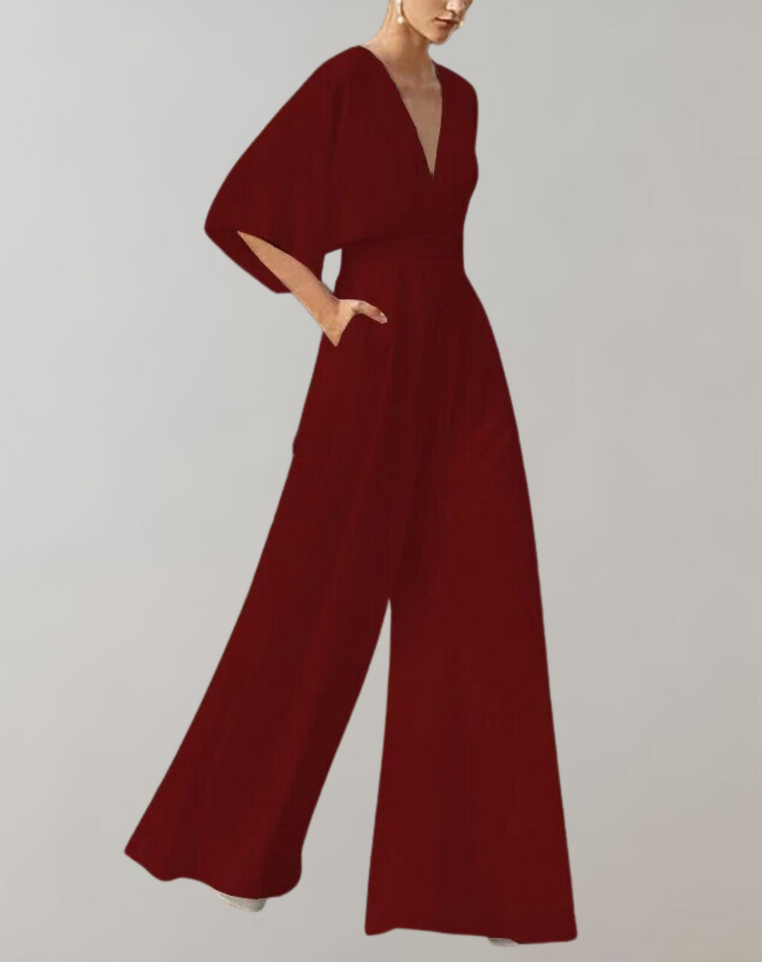 Esmeralda Wijde Jumpsuit met V-hals