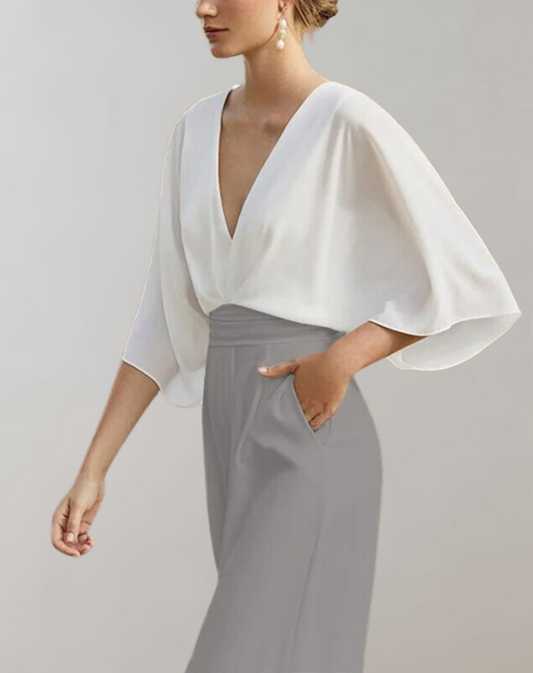 Esmeralda Wijde Jumpsuit met V-hals