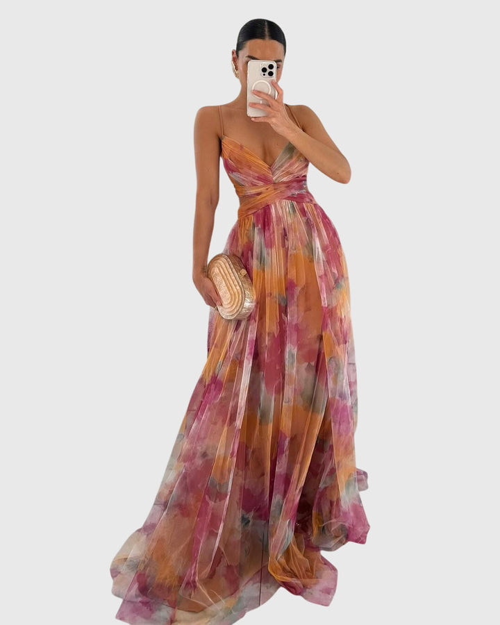 Giselle Stijlvolle Maxi Jurk met Bloemenprint