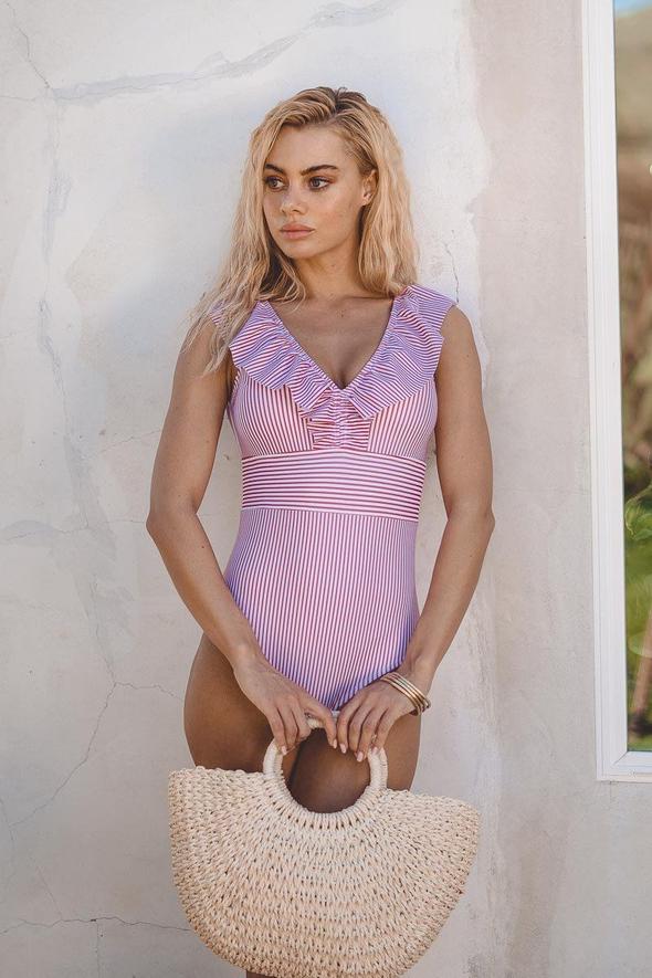 Romy Stijlvolle Badpak met Vintage print