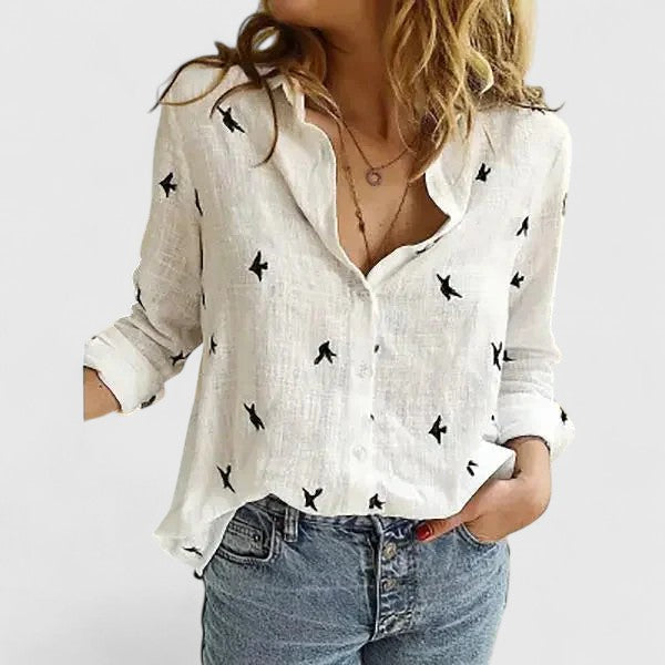 Harper Elegante Blouse met Knoopdetails