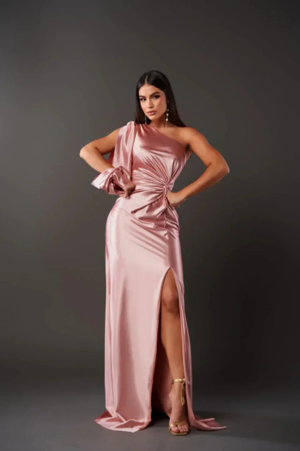 Odette Stijlvolle Maxi Jurk met One-shoulder