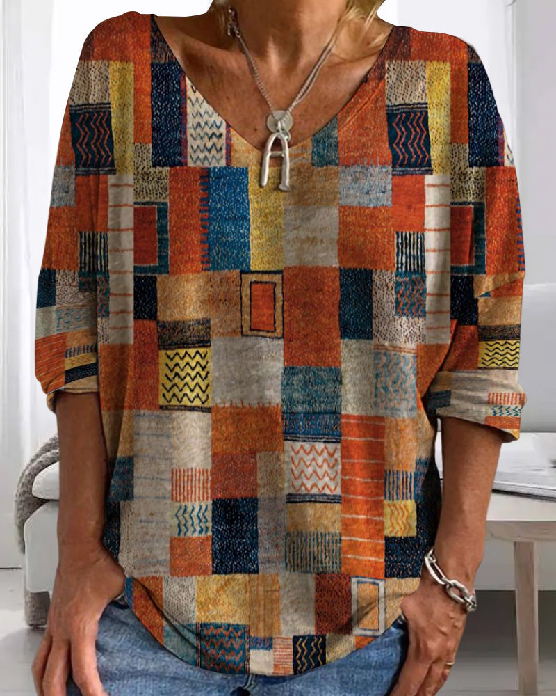 Imogen Relaxte Blouse met V-hals