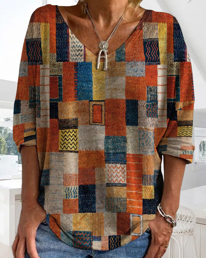 Imogen Relaxte Blouse met V-hals