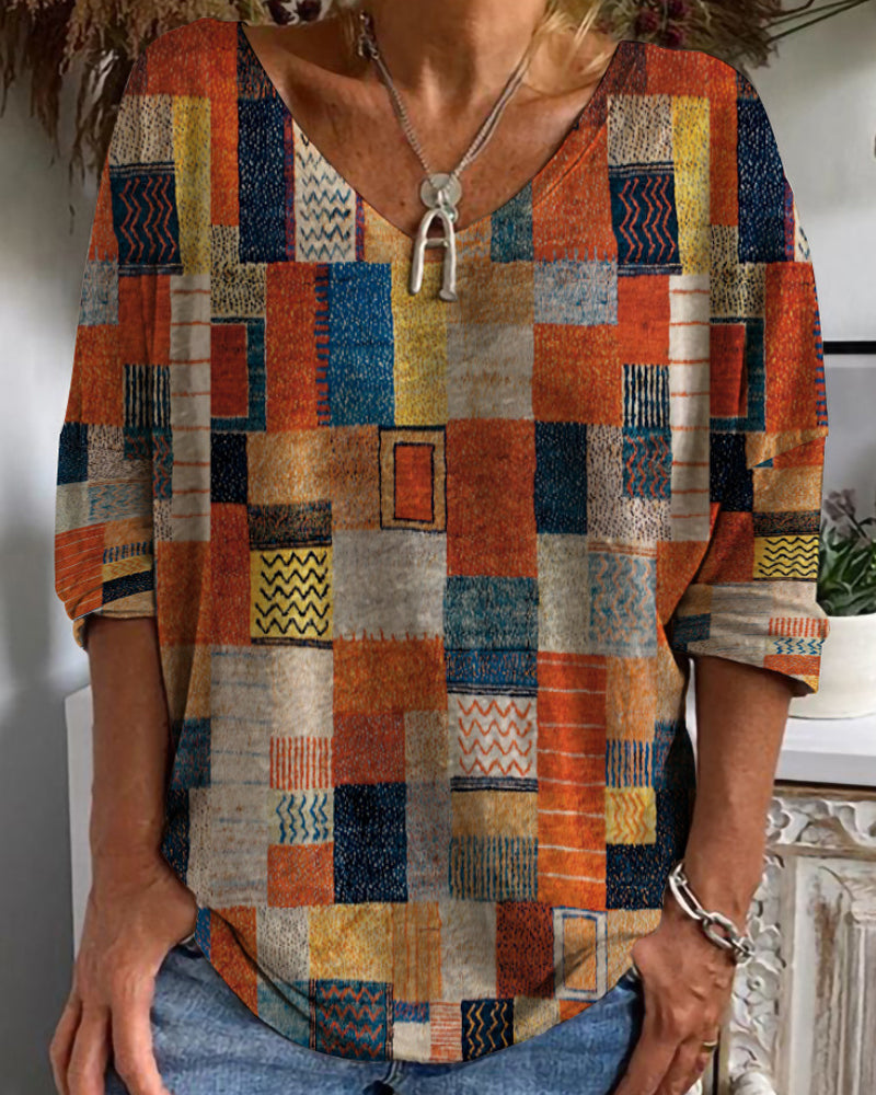 Imogen Relaxte Blouse met V-hals
