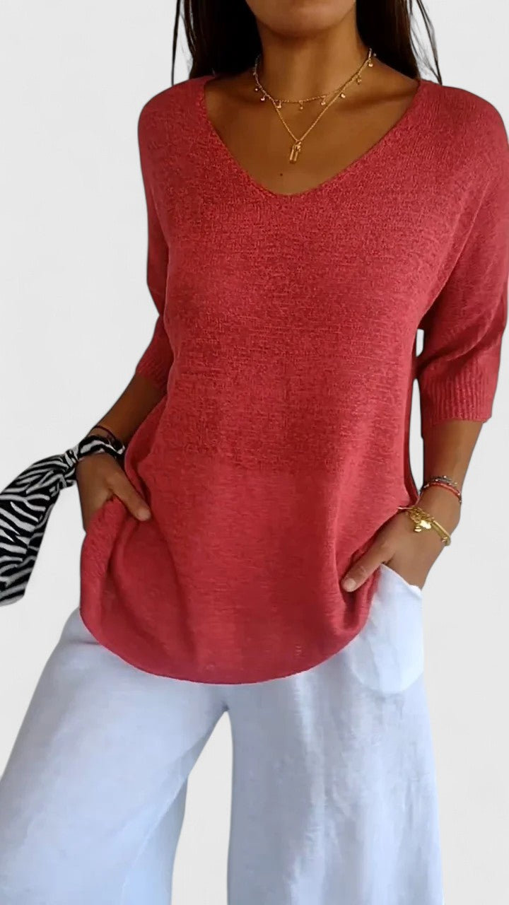 Sonylah Elegante Top met V-hals