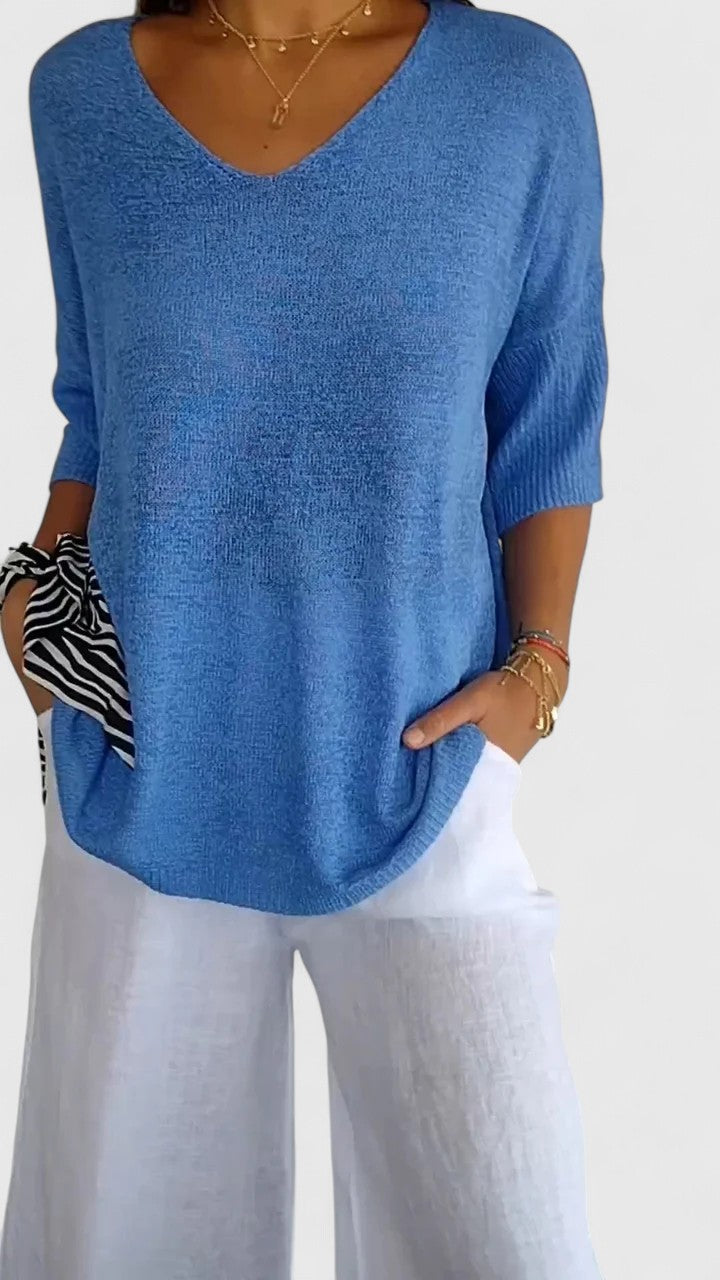 Sonylah Elegante Top met V-hals