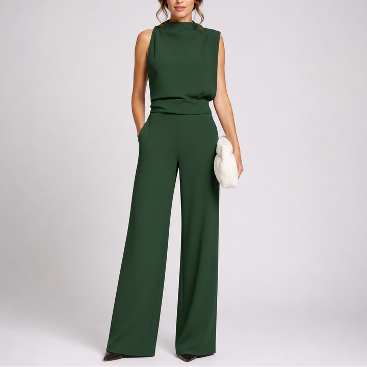 Larkin Wijde Jumpsuit met Hoge hals