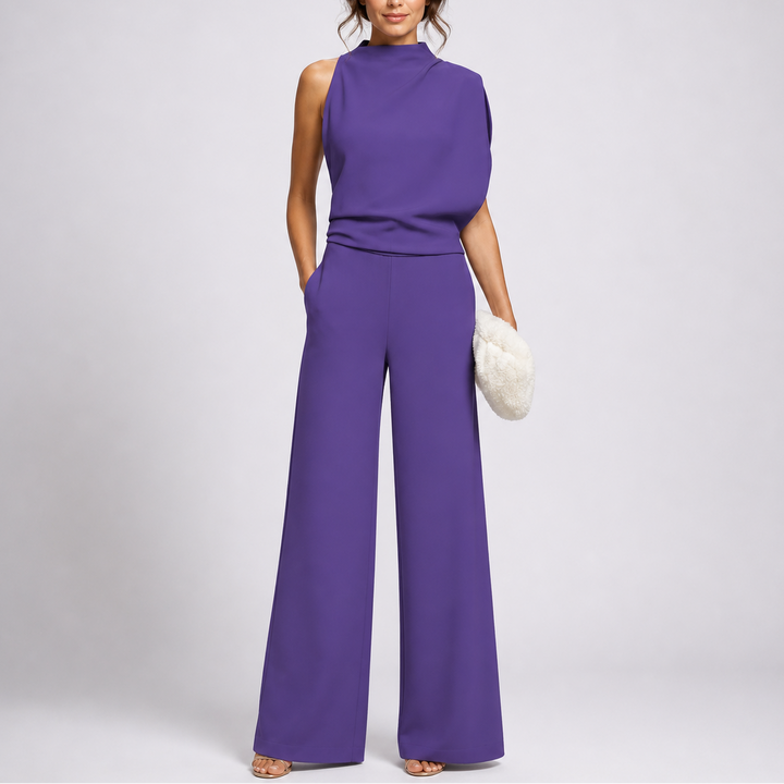 Larkin Wijde Jumpsuit met Hoge hals