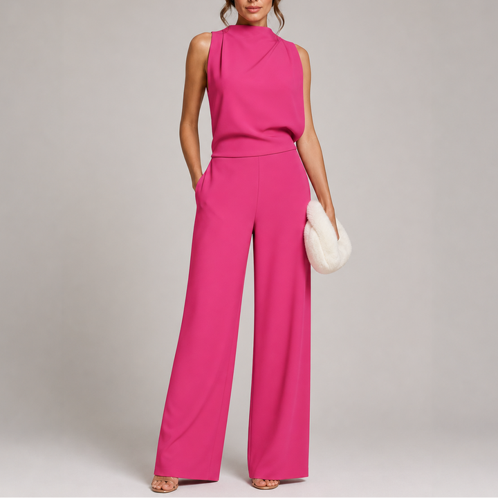 Larkin Wijde Jumpsuit met Hoge hals