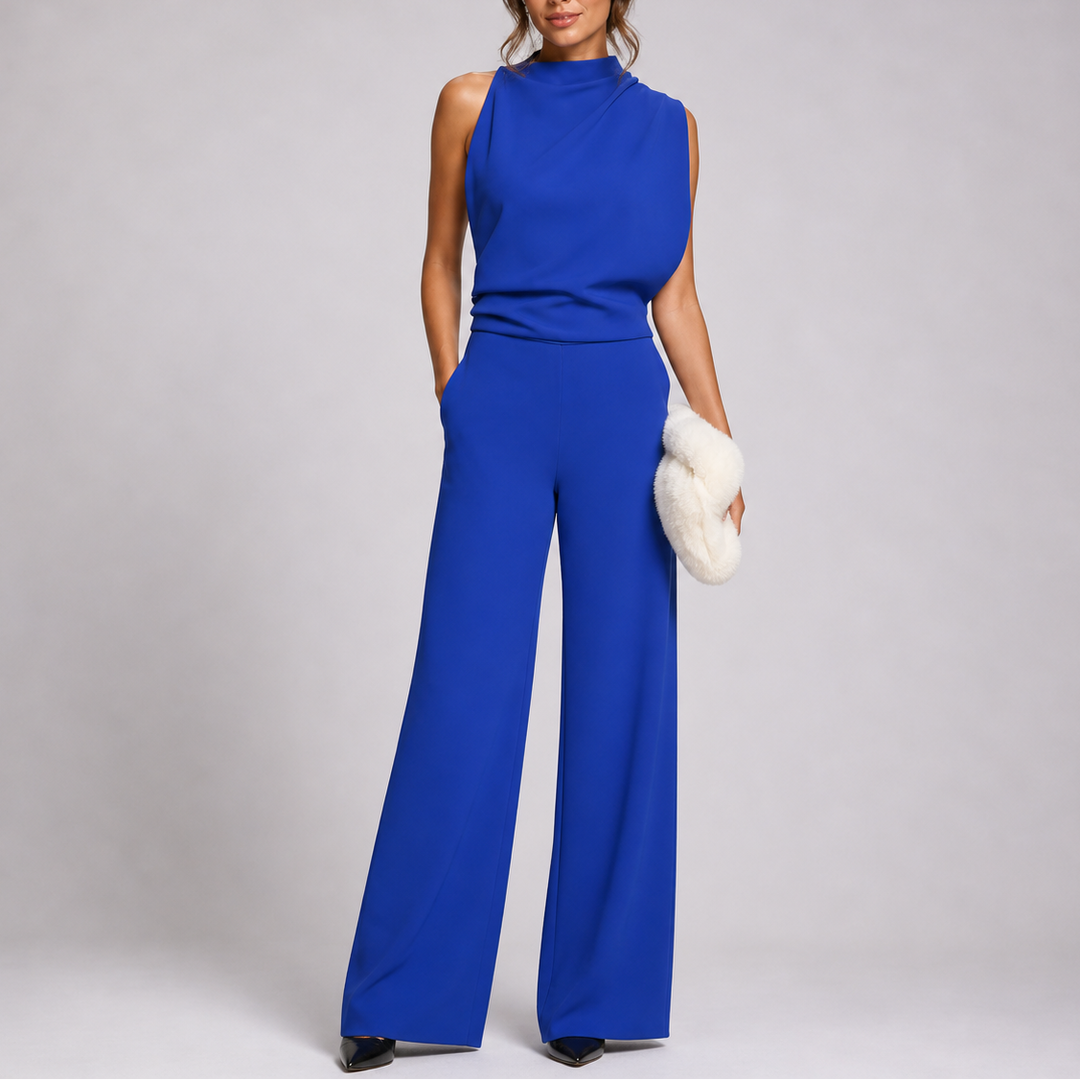 Larkin Wijde Jumpsuit met Hoge hals
