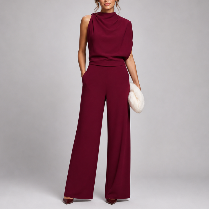 Larkin Wijde Jumpsuit met Hoge hals