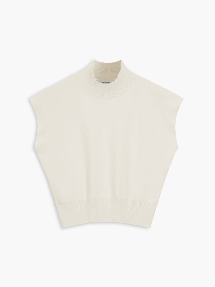 Hailey | Dames Mock Neck Korte Mouw Casual Top