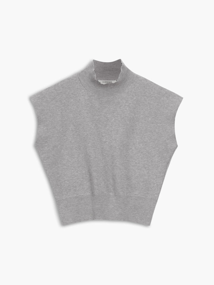 Hailey | Dames Mock Neck Korte Mouw Casual Top