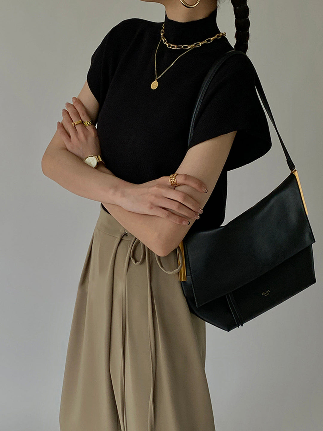 Hailey | Dames Mock Neck Korte Mouw Casual Top