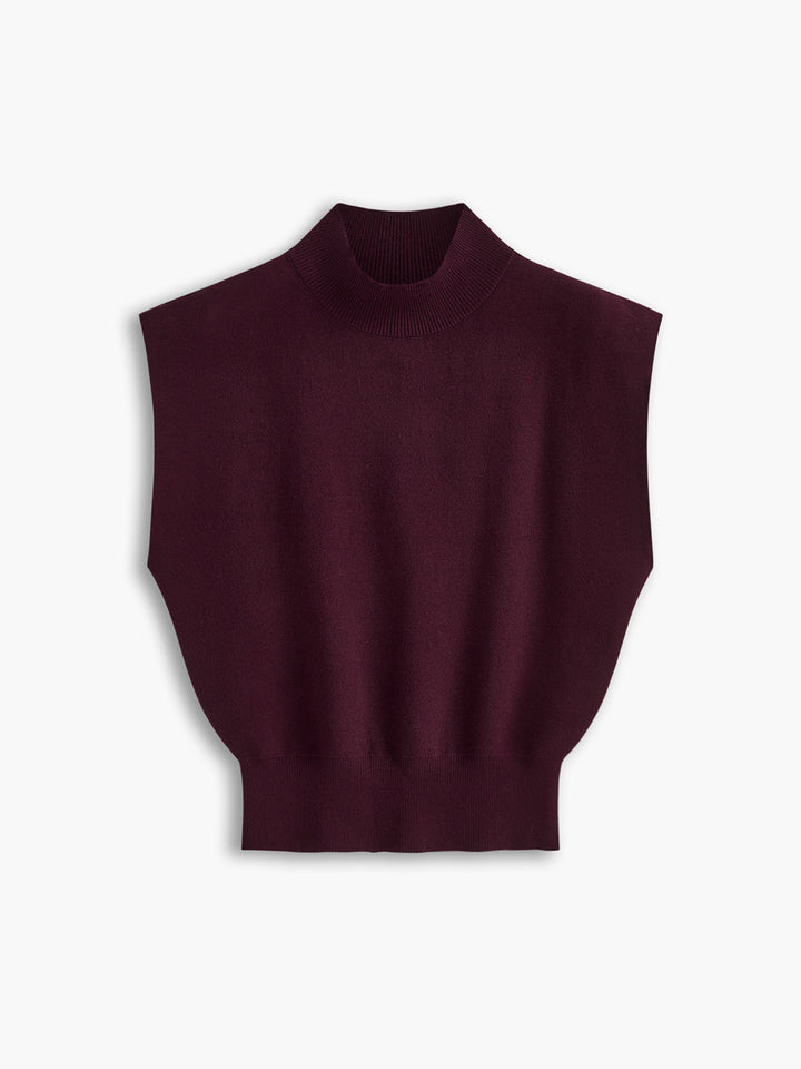 Hailey | Dames Mock Neck Korte Mouw Casual Top