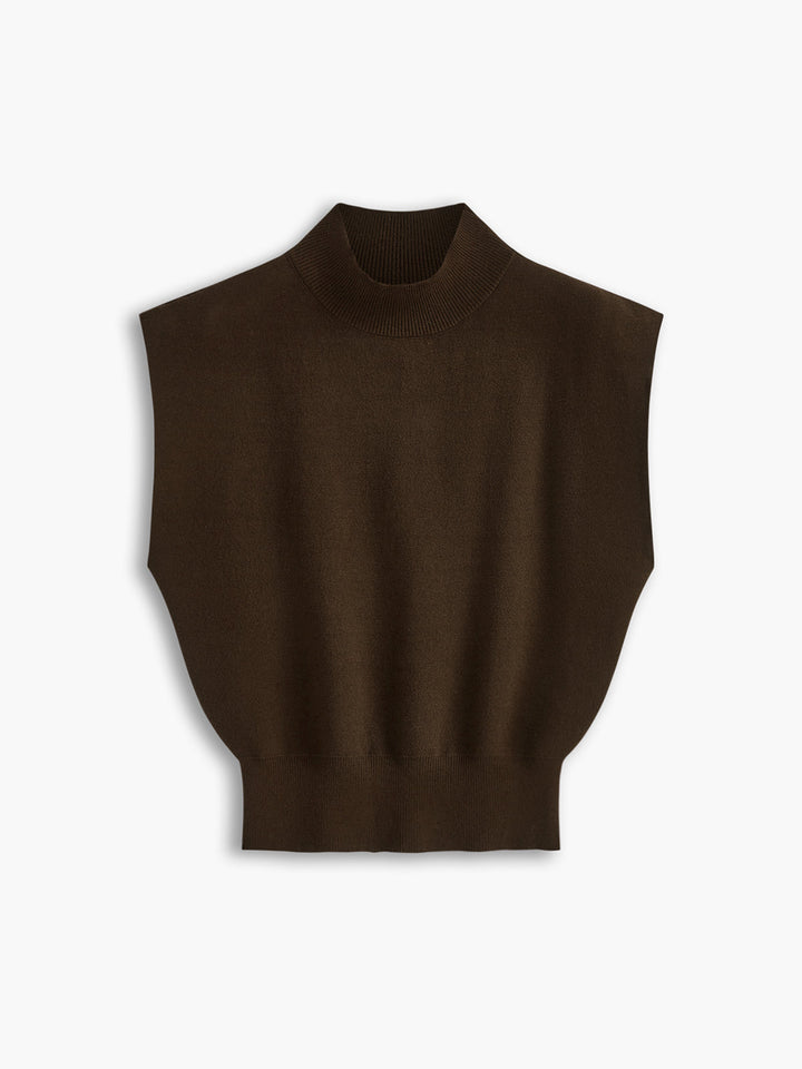 Hailey | Dames Mock Neck Korte Mouw Casual Top