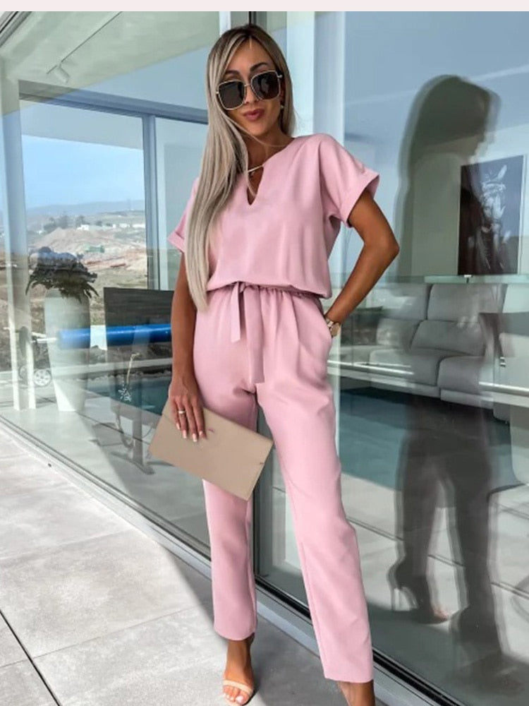 Elara Tijdloze Jumpsuit met V-hals