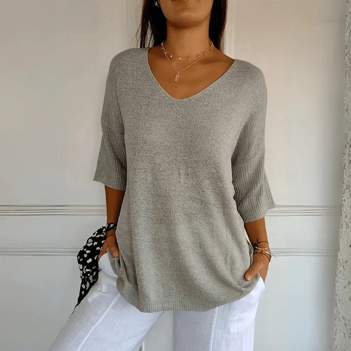 Nola Relaxte Top met V-hals