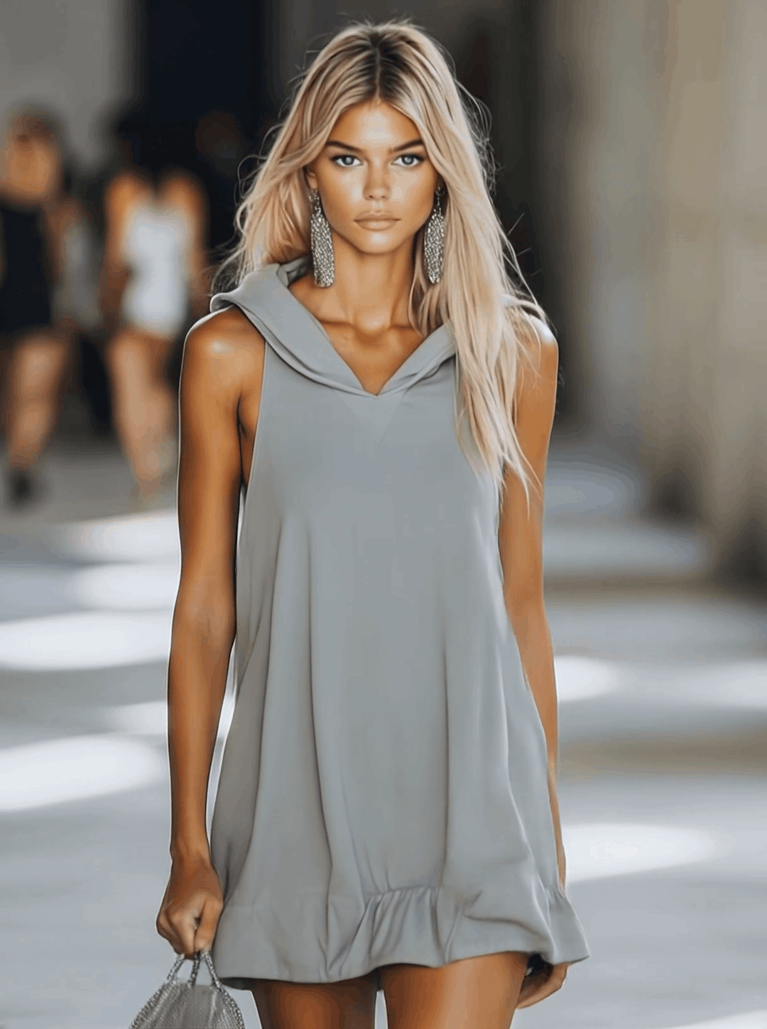 Lyralei Relaxte Mini Jurk met V-hals