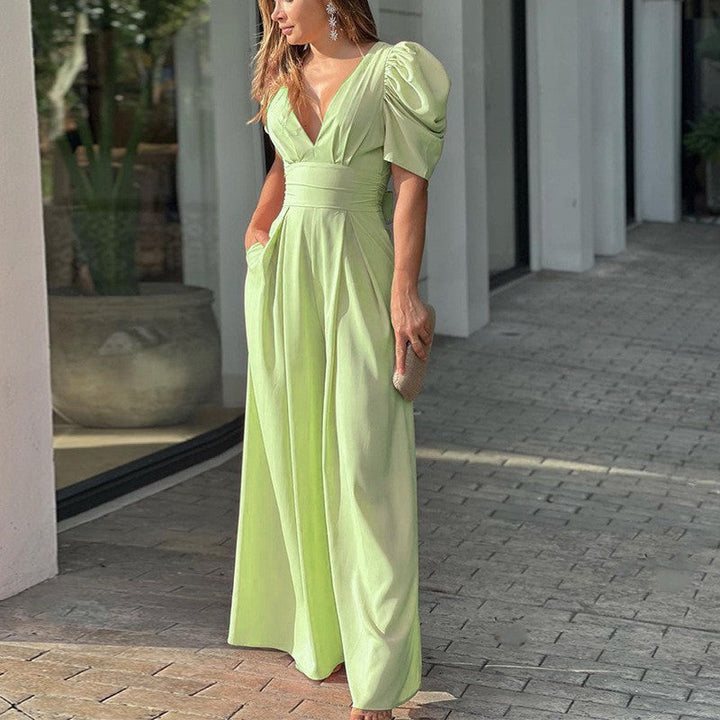 Marigold Getailleerde Jumpsuit met V-hals