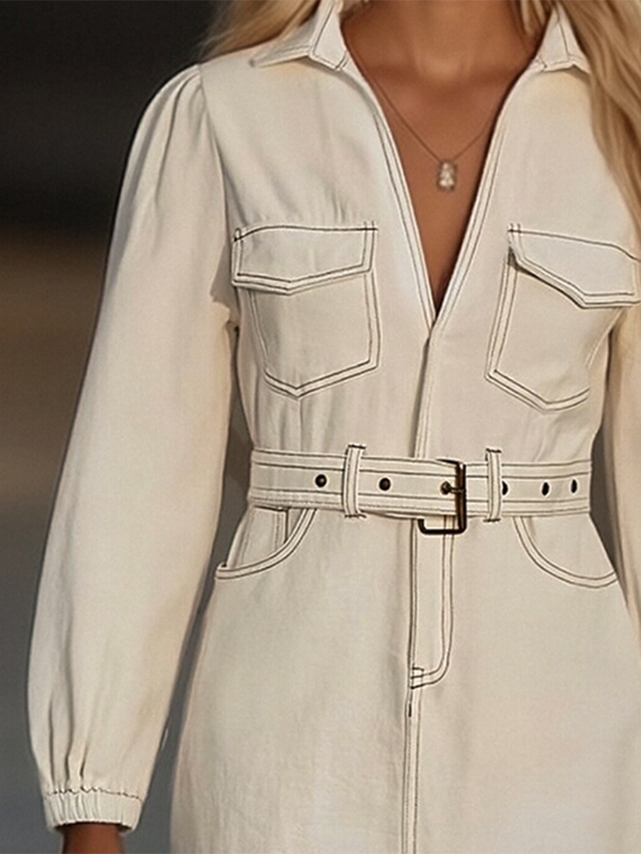 Marissa Verfijnde Mini Jurk met Knoopdetails
