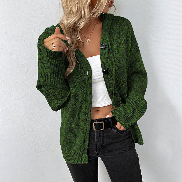 Dames vest met capuchon en knoopsluiting voor een ruime pasvorm en comfort