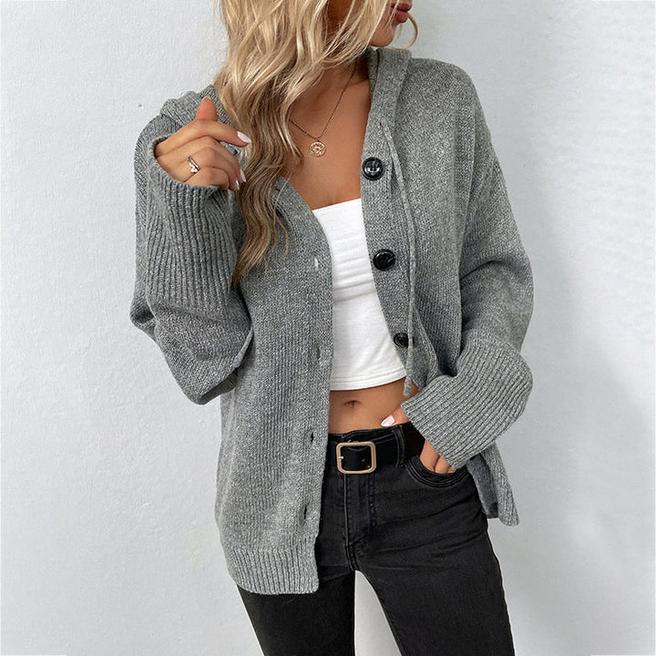 Dames vest met capuchon en knoopsluiting voor een ruime pasvorm en comfort