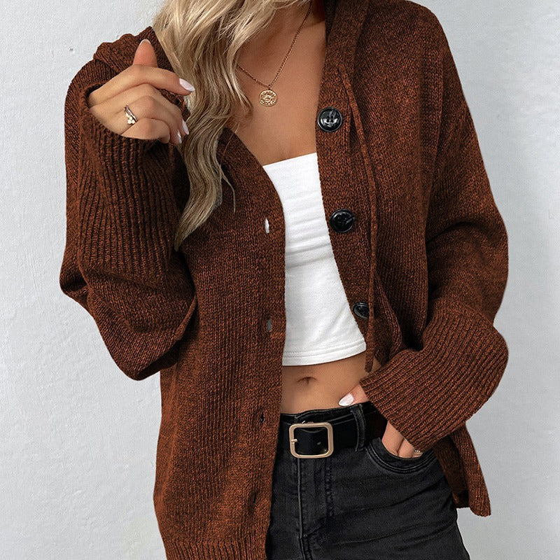 Dames vest met capuchon en knoopsluiting voor een ruime pasvorm en comfort