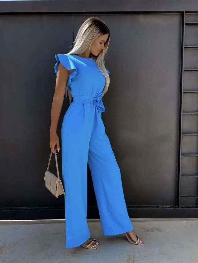 Miriam Tijdloze Jumpsuit met Ronde hals