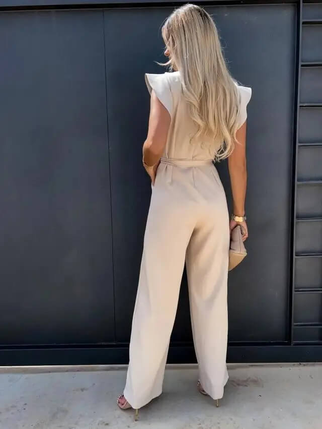 Miriam Tijdloze Jumpsuit met Ronde hals