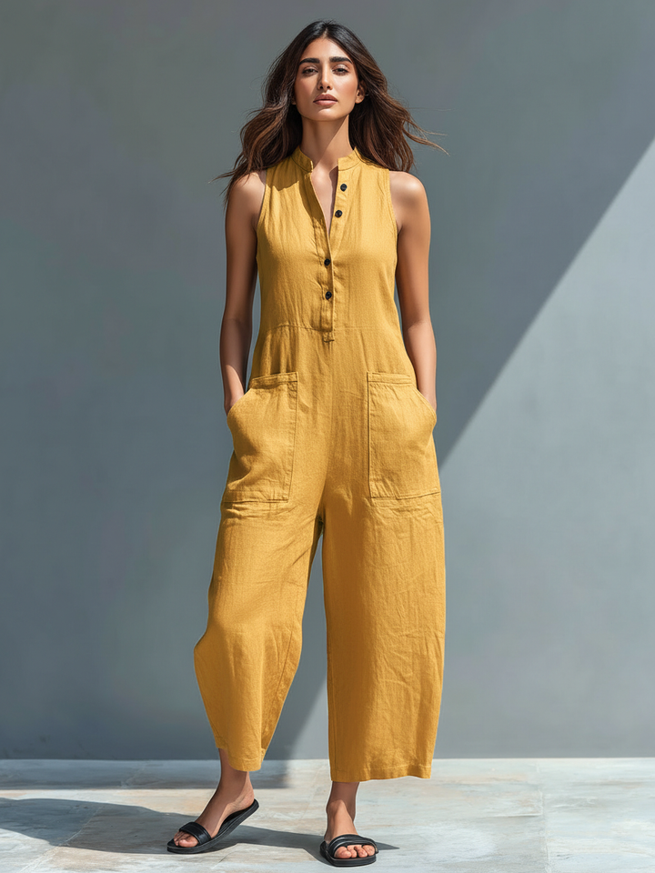 Naomi Wijde Jumpsuit met Knoopdetails