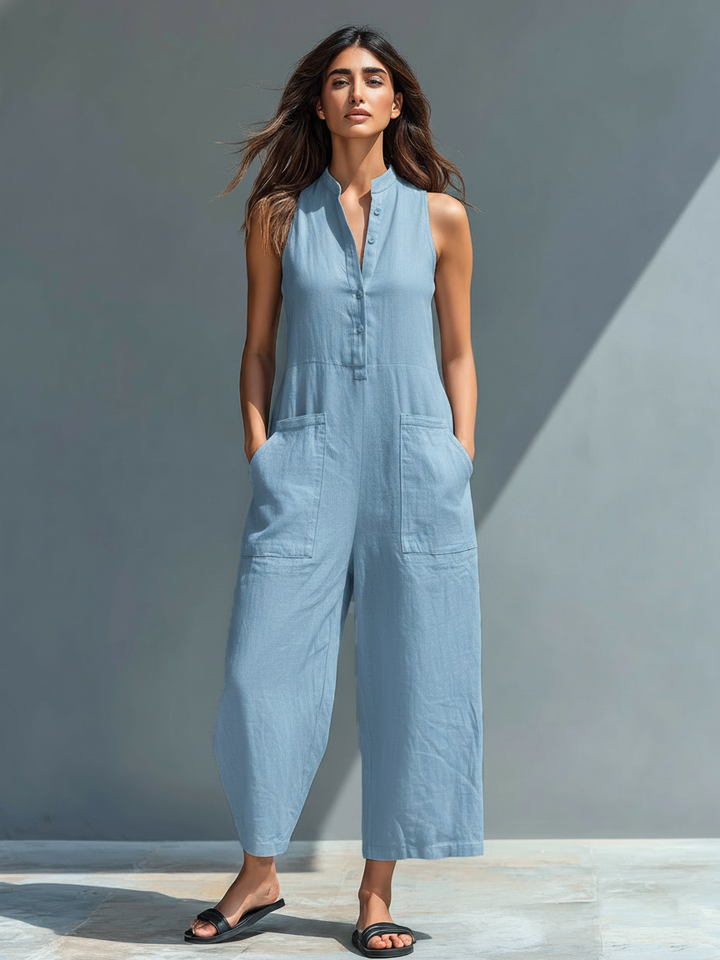 Naomi Wijde Jumpsuit met Knoopdetails