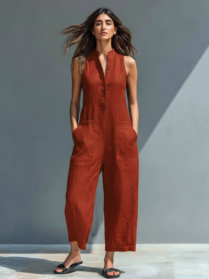 Naomi Wijde Jumpsuit met Knoopdetails